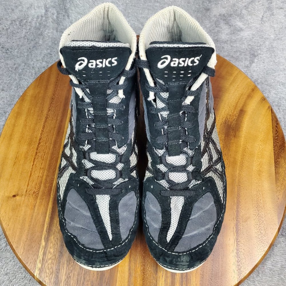 Asics Cael Sanderson Wrestling Shoes Men's 11 Black S… Gem